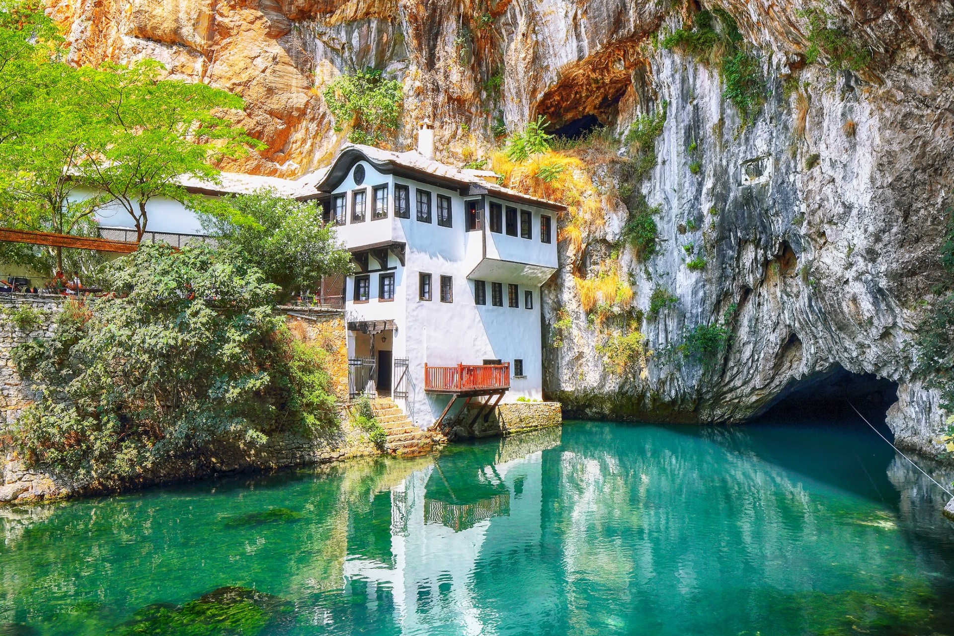 dervish monastery buna river albania