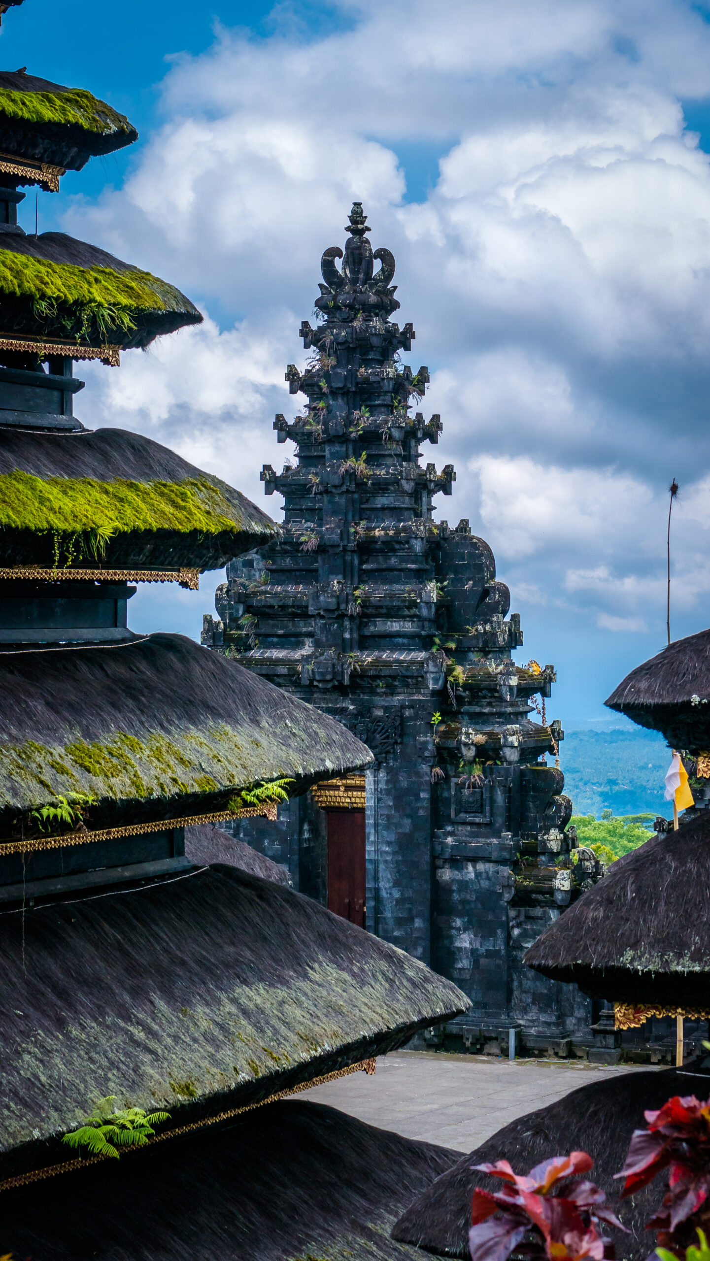 Roofs in Pura Besakih Temple in Bali Island, Indonesia.