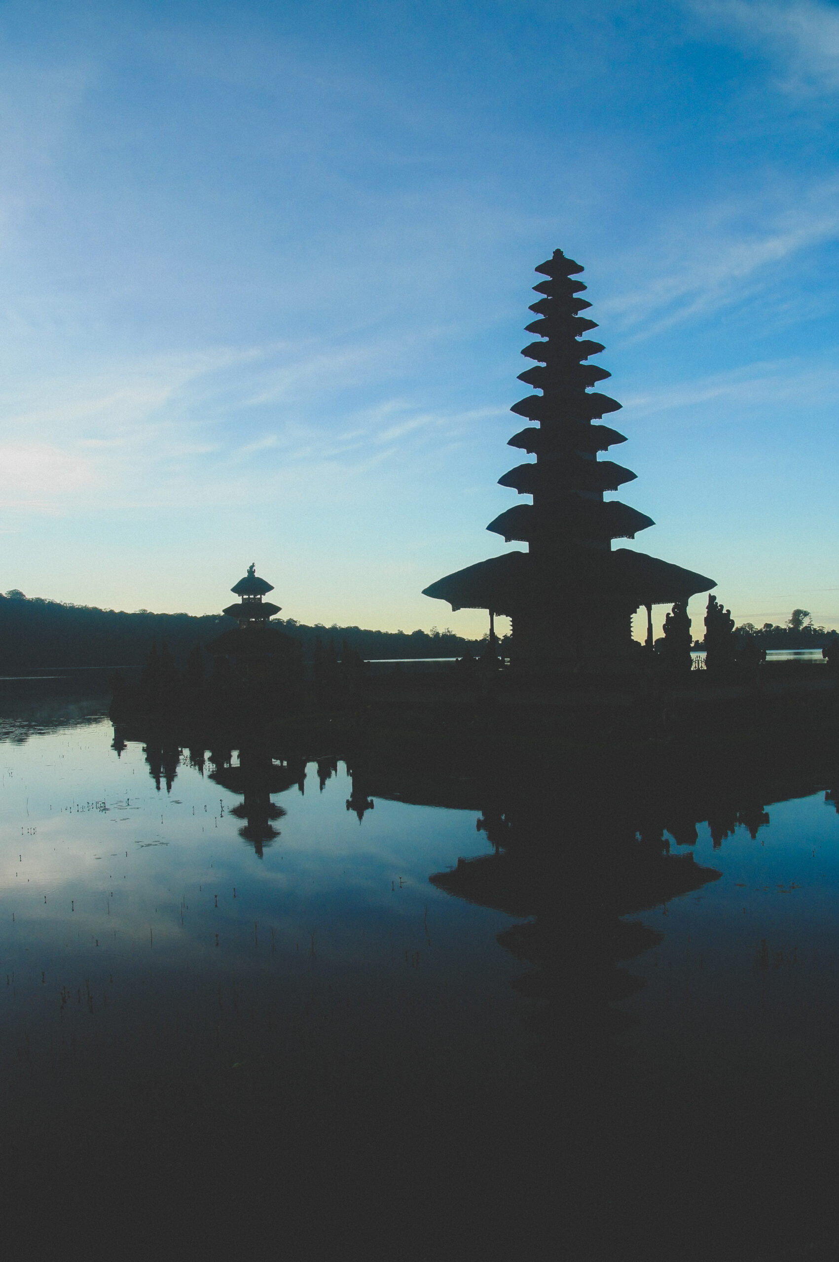 Ulun Danu Temple on the shore of Lake Brataan in Bali in Indonesia